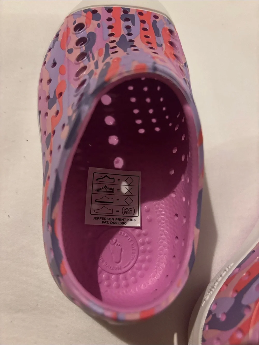 Native Kids Slip-On Water Shoes in Pink Purple Orange Multi